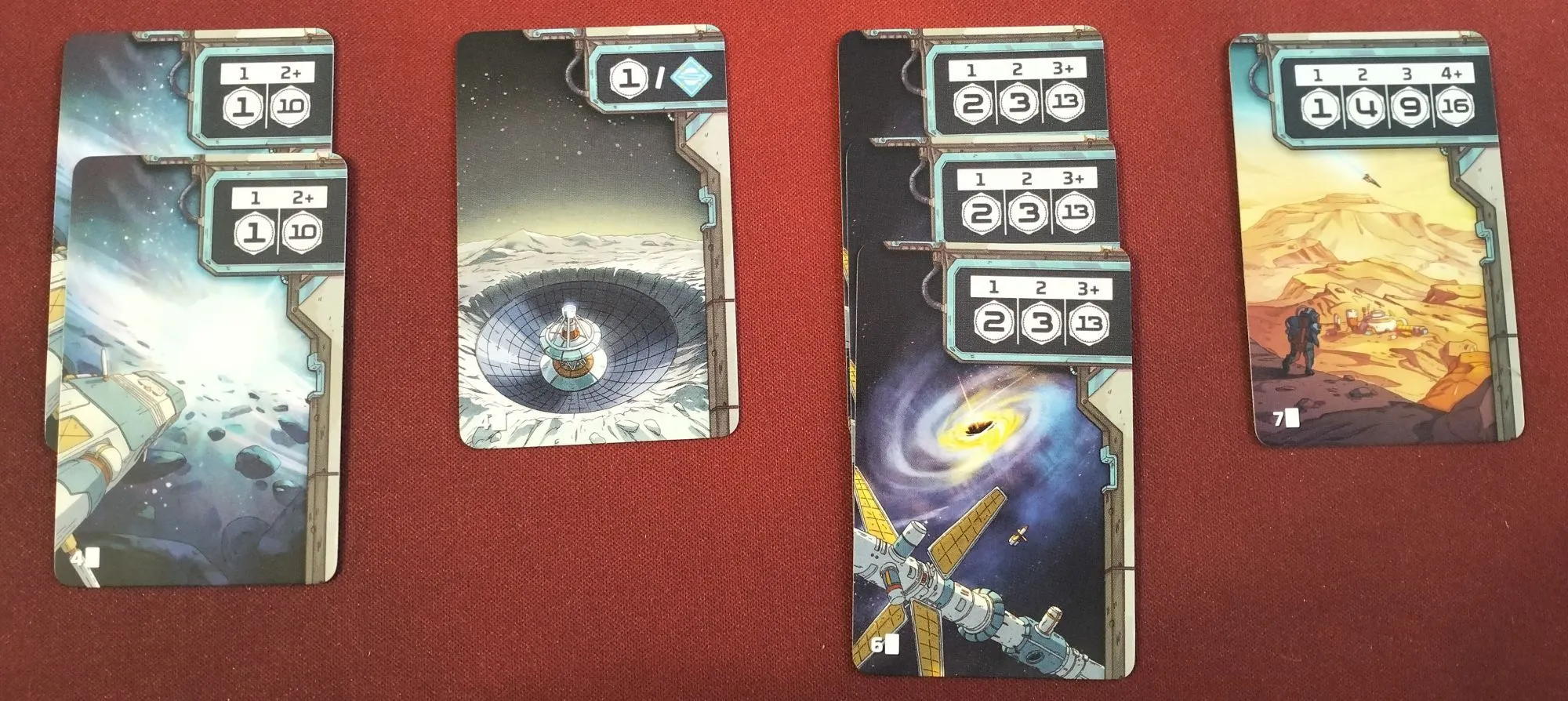 Karty Projektów z gry Space Lab